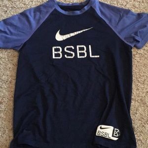Kids Nike BSBL shirt.